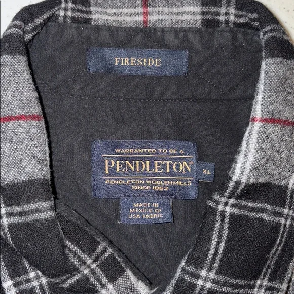 Fireside by Pendleton Plaid Flannel Shirt Men’s XL - Picture 3 of 6